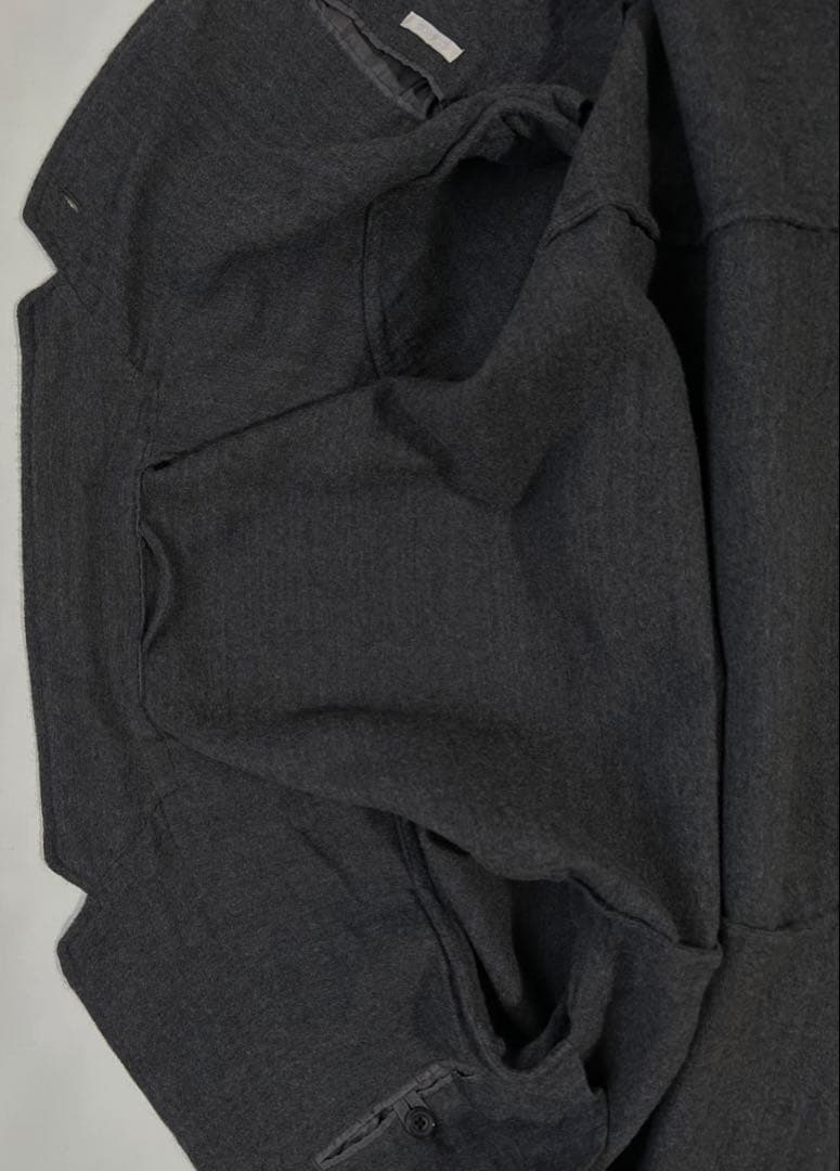 1 comoli コモリ ウール リネン チャコールグレー テーラードジャケット