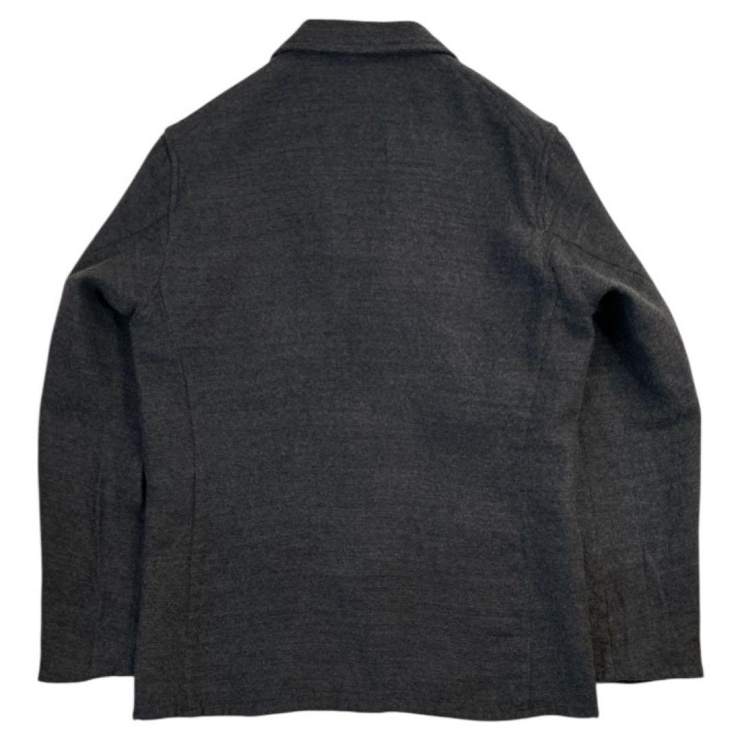 1 comoli コモリ ウール リネン チャコールグレー テーラードジャケット