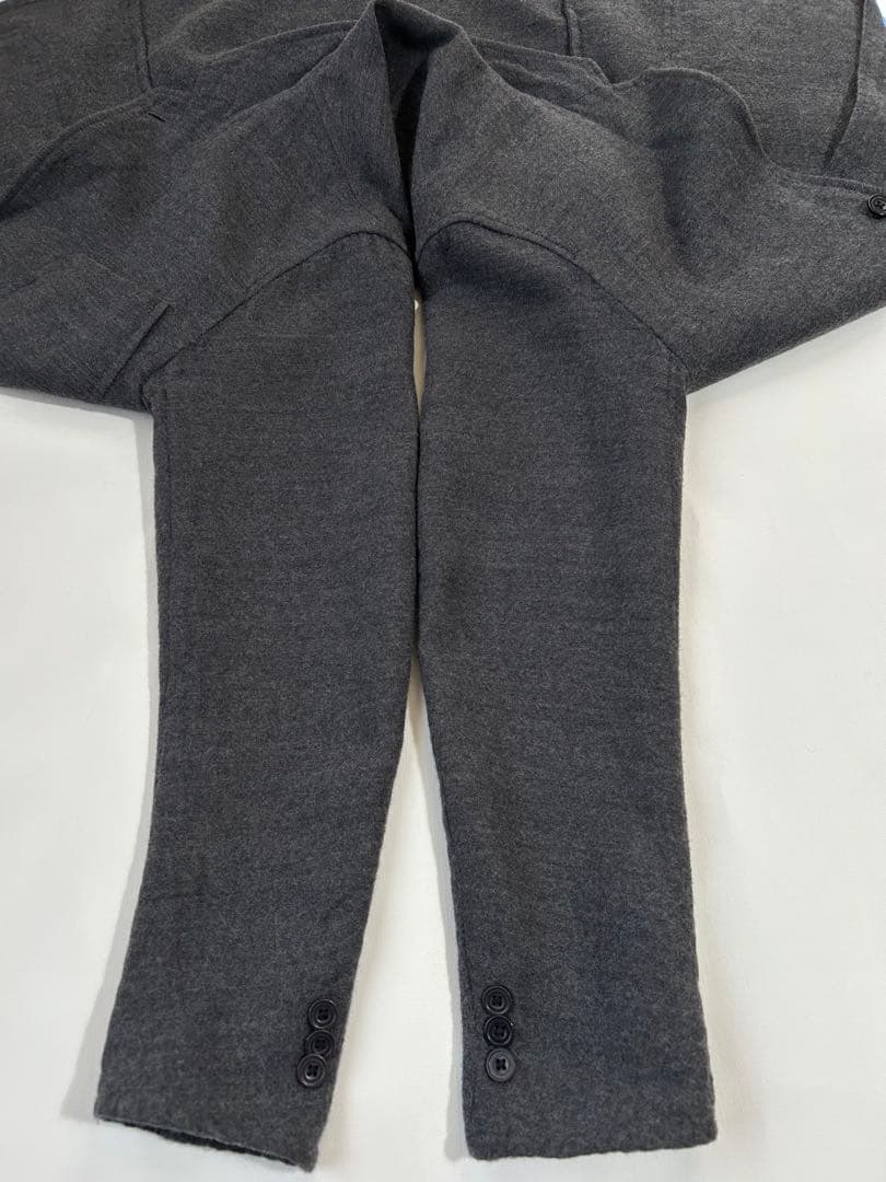 1 comoli コモリ ウール リネン チャコールグレー テーラードジャケット