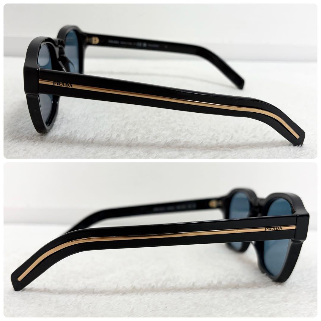 【美品】プラダ メタルプラーク サングラス SPR A16-F ブラック