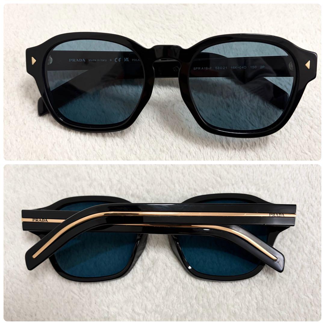 【美品】プラダ メタルプラーク サングラス SPR A16-F ブラック