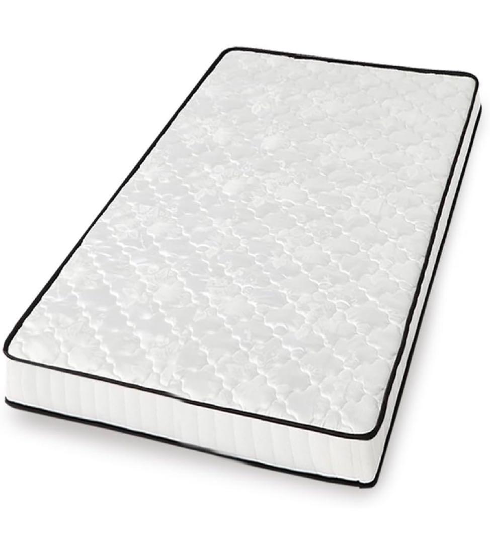 アイリスプラザ10層構造ポケットコイルマットレス セミダブル ホワイト×ブラック