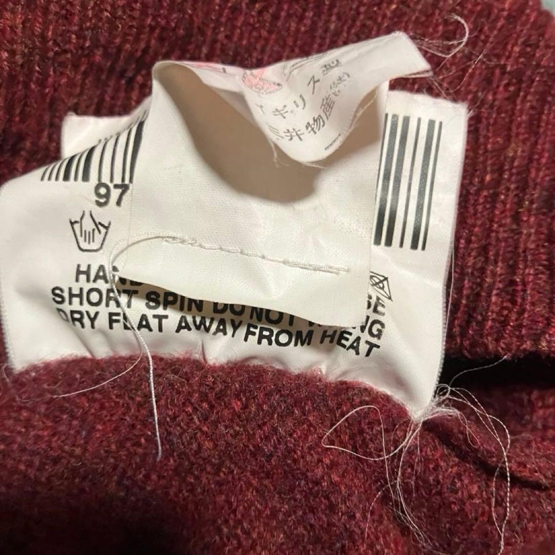 80s スコットランド製 ビンテージ Barbour ラムズウール ニット