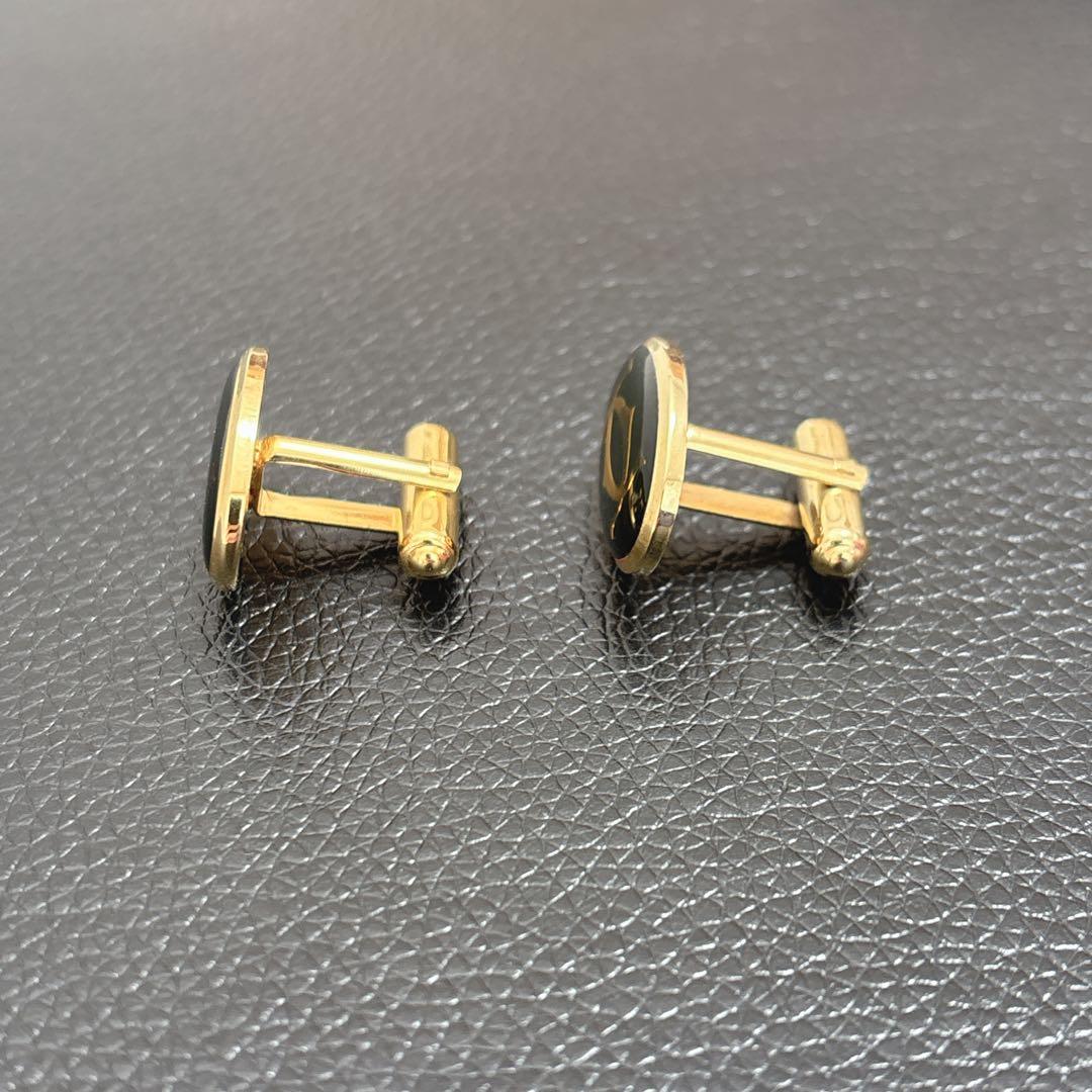 カルティエ カフス ネクタイ ダークグリーン ロゴ カフリンクス 美品