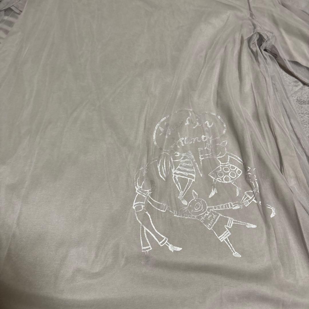 アルベロベロワインレッド 長袖チュニック刺繍 ビーズ装飾グレーチュールチュニック