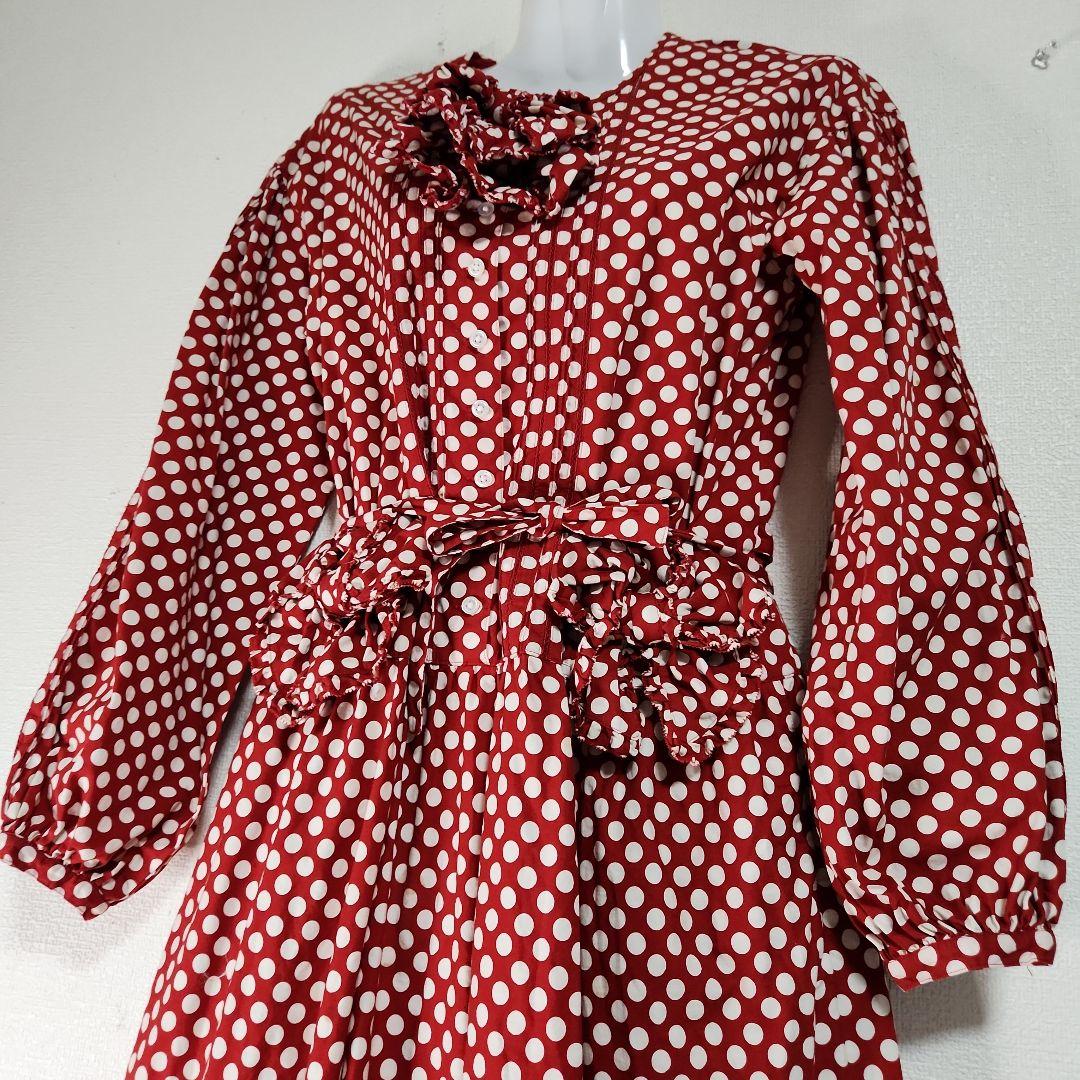 希少 PINK HOUSE ピンクハウス ポルカドット コットンワンピース