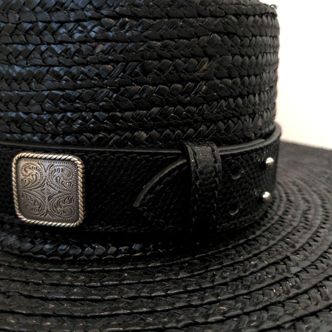 KATE CATE 【タグ付き未使用品】 麦わら帽子 MILANO ハット 黒