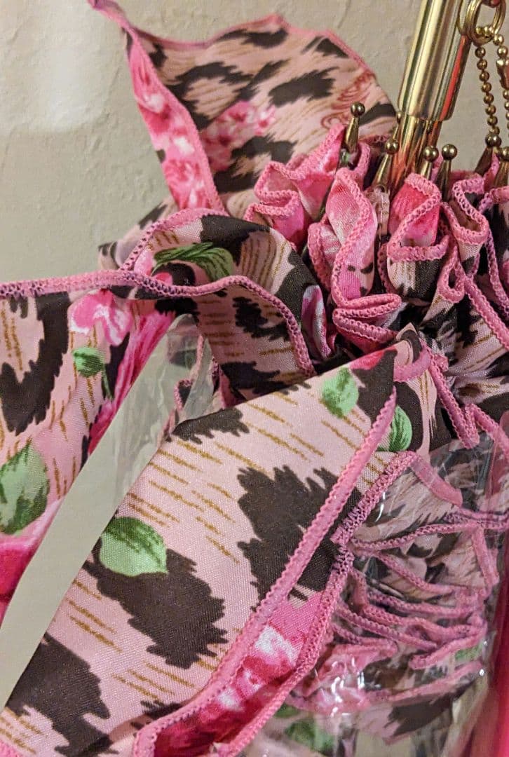 新品未使用 MA＊RS マーズ 薔薇ヒョウ柄 おりぼんつき傘