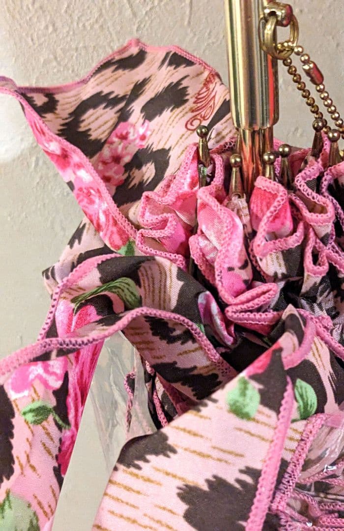 新品未使用 MA＊RS マーズ 薔薇ヒョウ柄 おりぼんつき傘