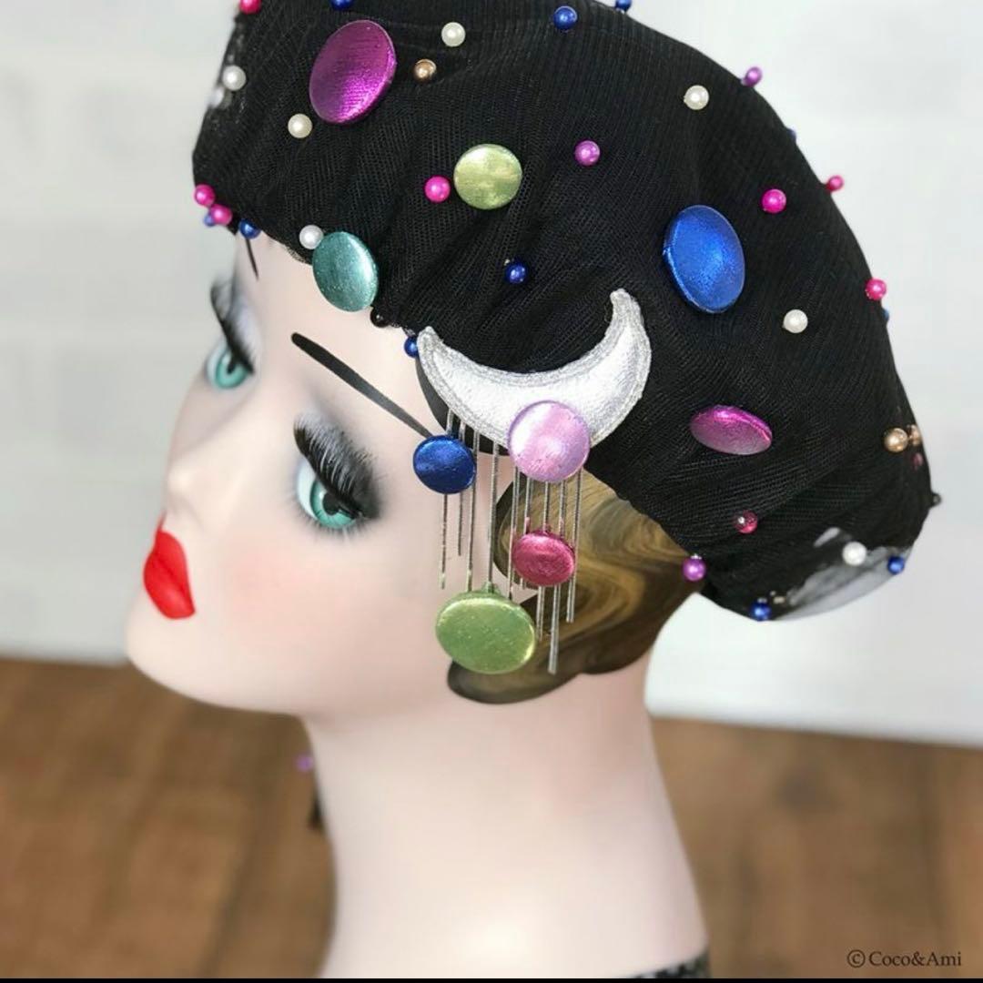 超美品！coco&ami ベレー帽　星座〜MOON☆