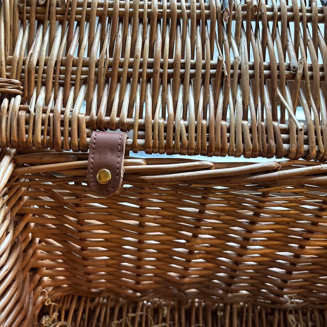 42cm 中型　ウイッカー・バスケット　新品　フォートナム&メイソン　バスケット