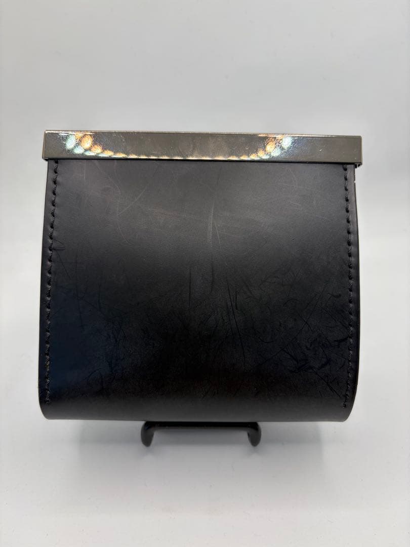 ブラックコードバン二つ折り財布