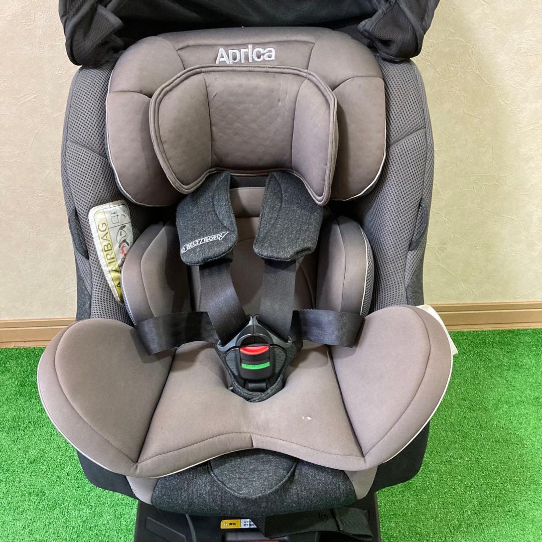【美品】　Aprica クルリラプレミアムAB プレミアムグレー ISOFIX