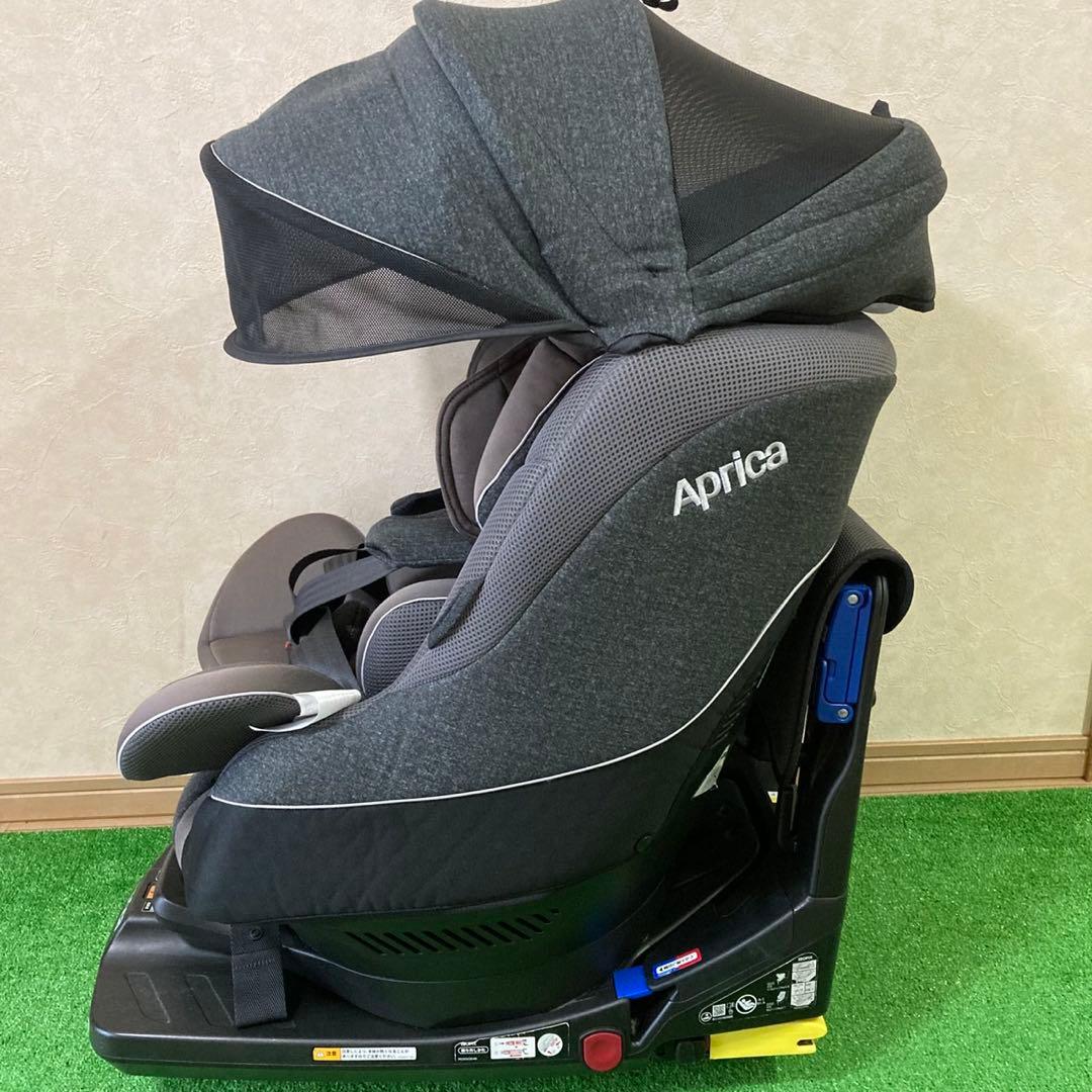 【美品】　Aprica クルリラプレミアムAB プレミアムグレー ISOFIX
