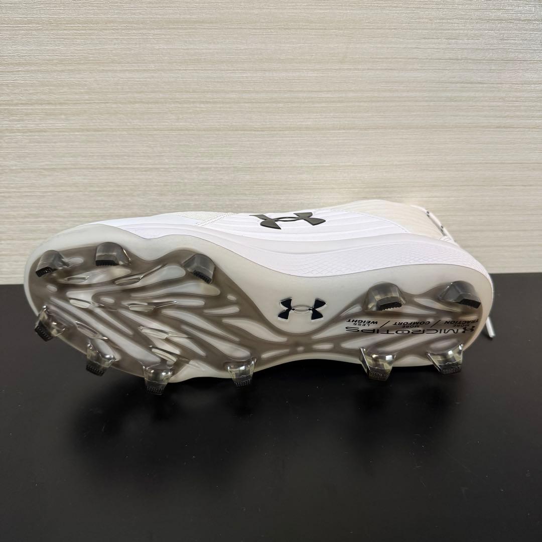 野球 ポイントスパイク アンダーアーマー ホワイト スタッド ソフトボール 白