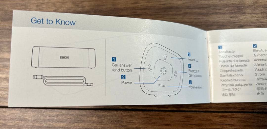 DENON DSB50BT ポータブルBluetoothスピーカー