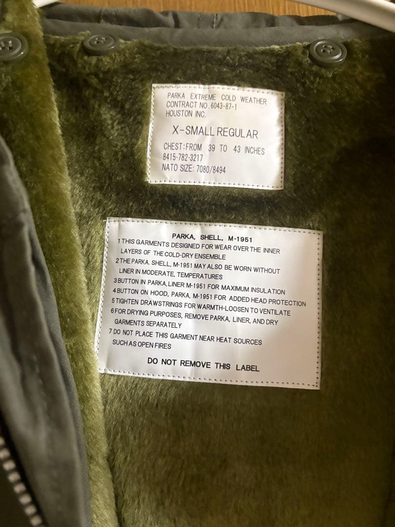 HOUSTON ヒューストン M51 モッズコート オリーブ