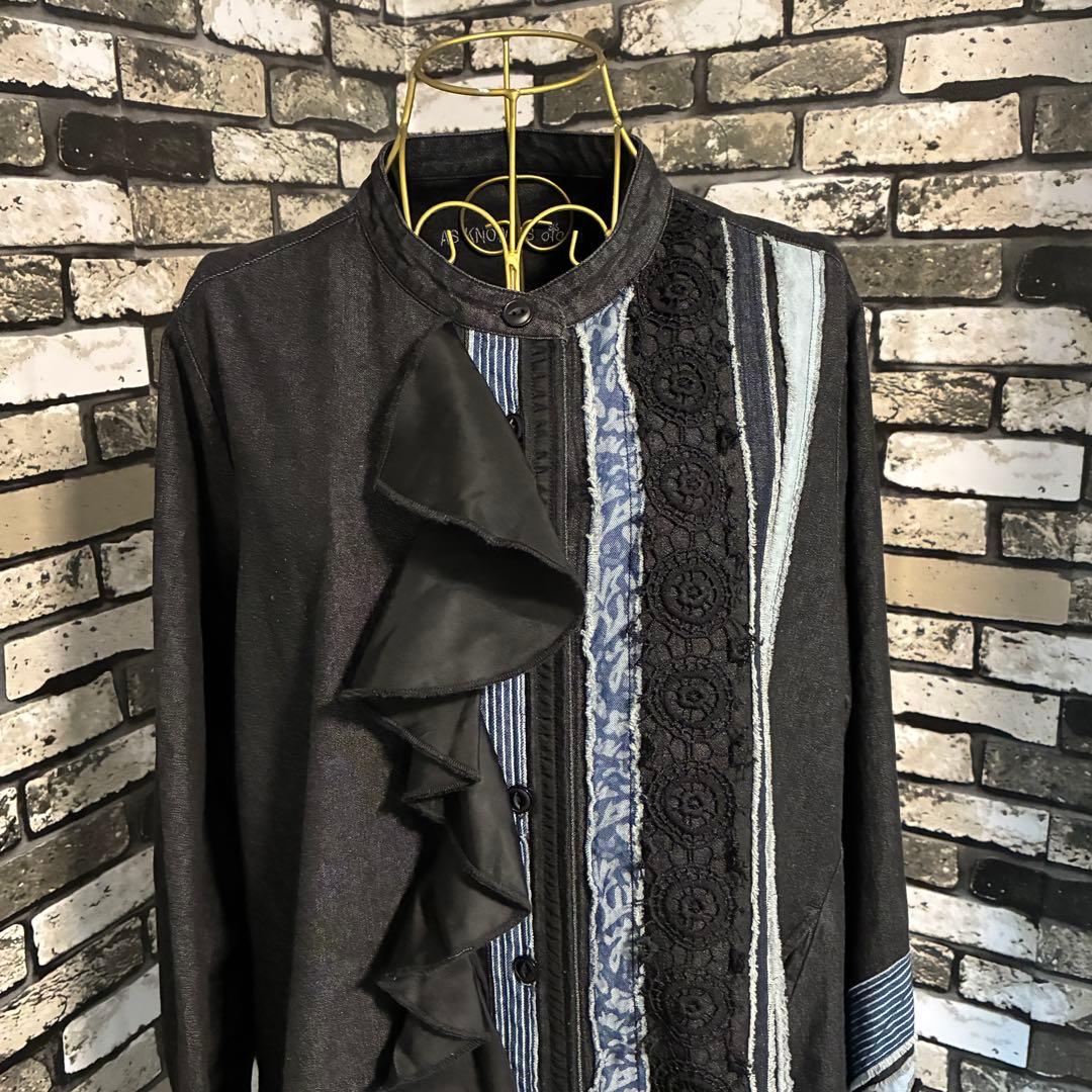 アズノウアズオオラカ✨デニムワンピース ブラック 大きいサイズ