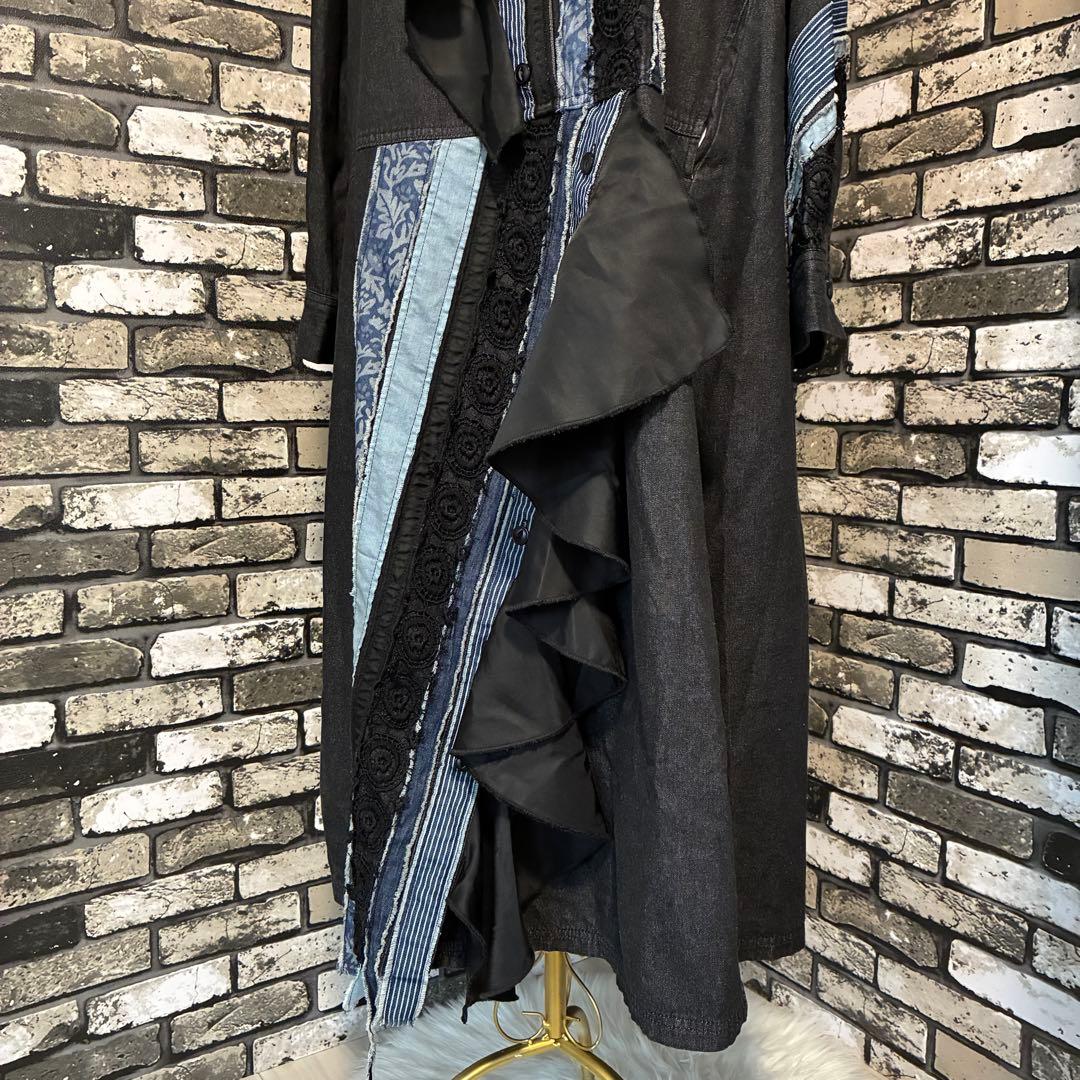 アズノウアズオオラカ✨デニムワンピース ブラック 大きいサイズ