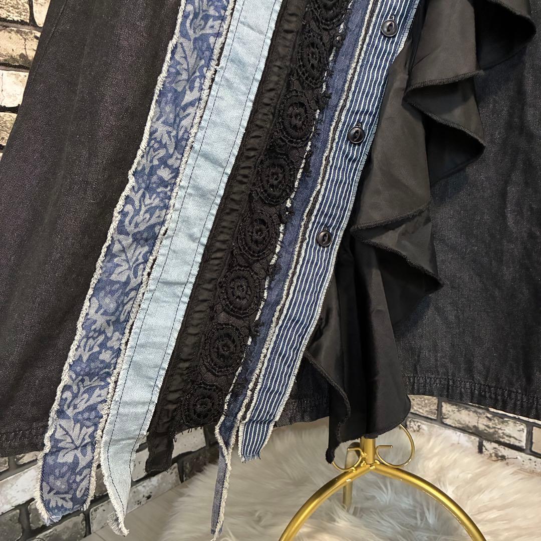 アズノウアズオオラカ✨デニムワンピース ブラック 大きいサイズ