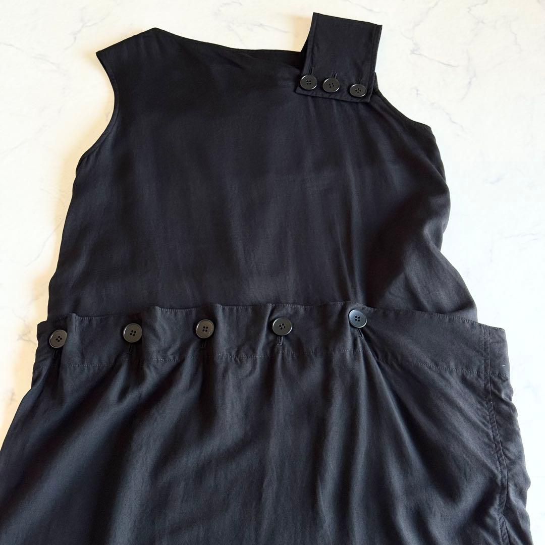 極美品 2024SS リミフゥ ボタンデザインドレス マキシ丈ワンピース 変形