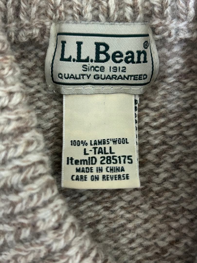 L.L.Bean ヘンリー・セーター　100%ラムウール グレー L