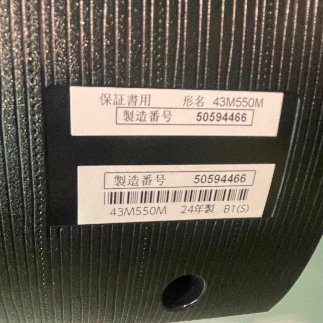 Mika様　2024年製 REGZA 液晶テレビ　43インチAirplay