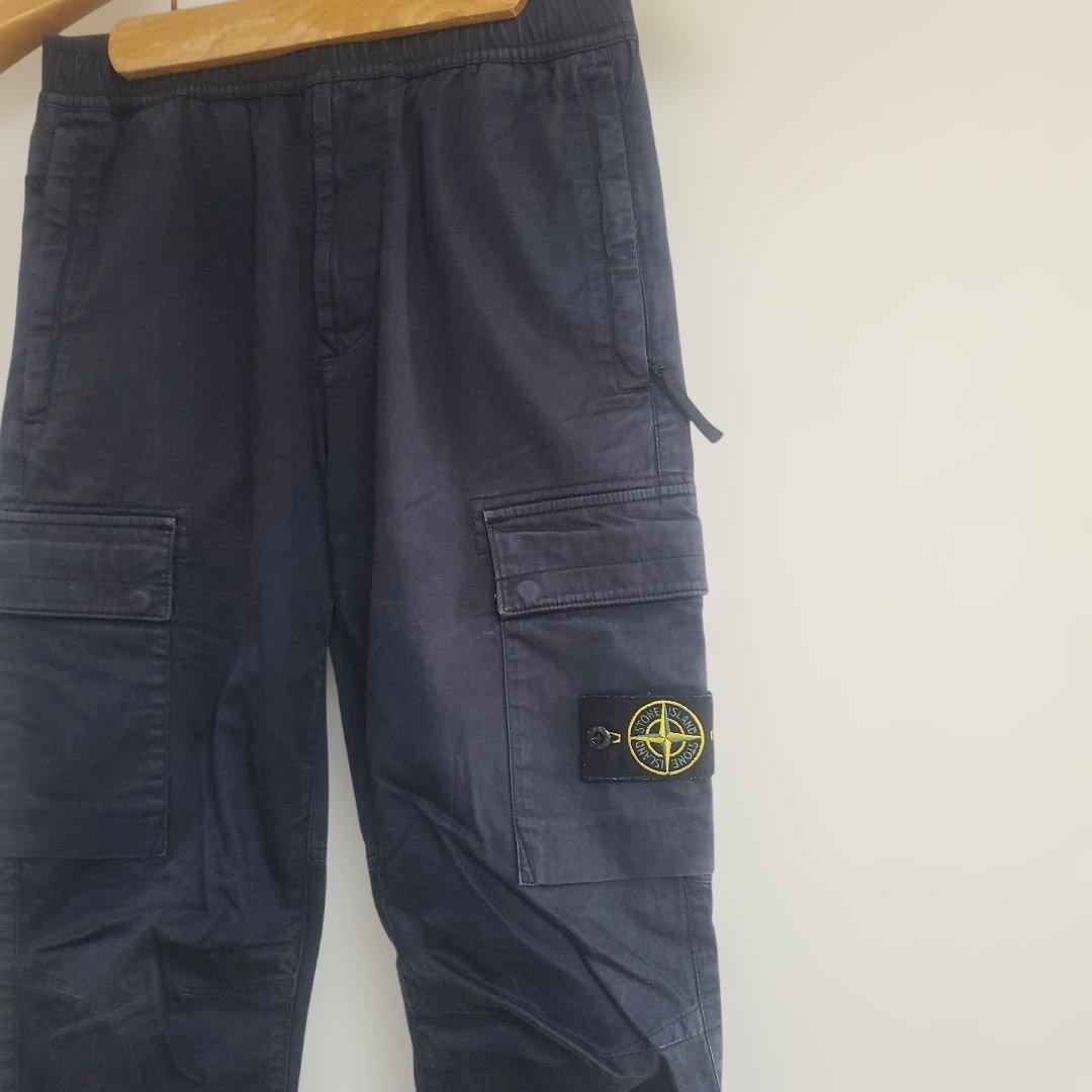 ストーンアイランド stone ブラック w29 カーゴパンツ 黒