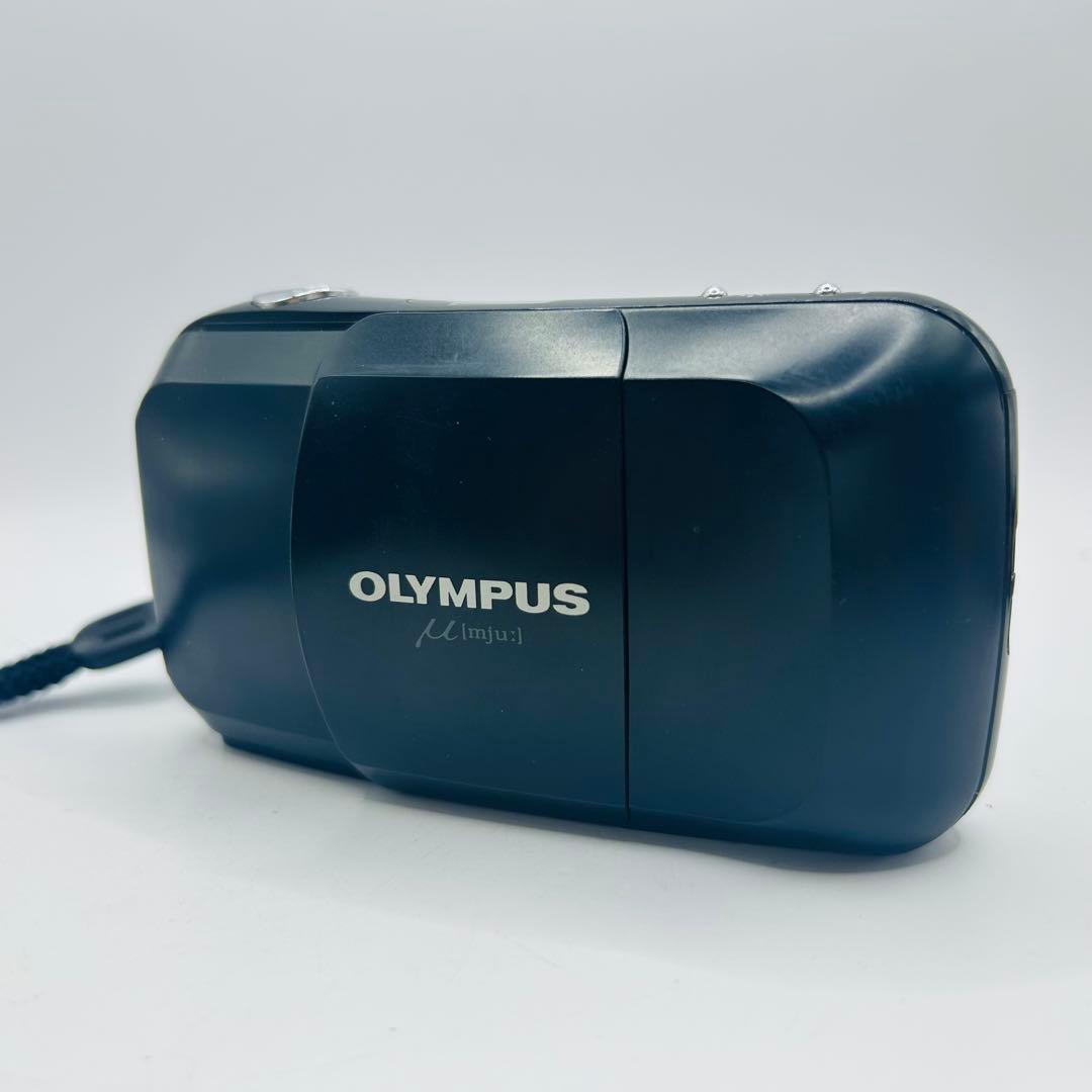 美品　OLYMPUS μ mju 初代 ブラック コンパクトフィルムカメラ