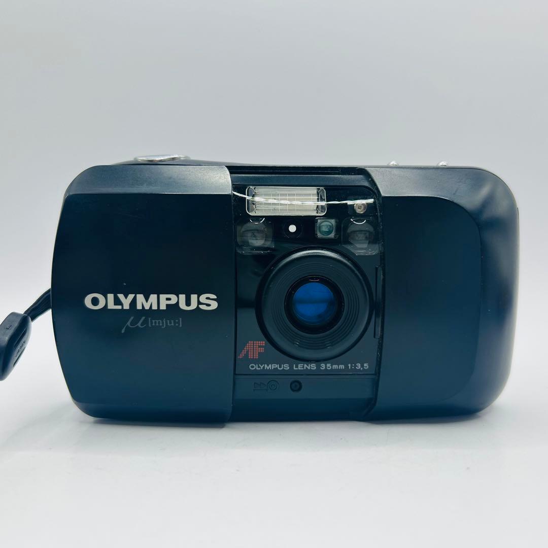 美品　OLYMPUS μ mju 初代 ブラック コンパクトフィルムカメラ