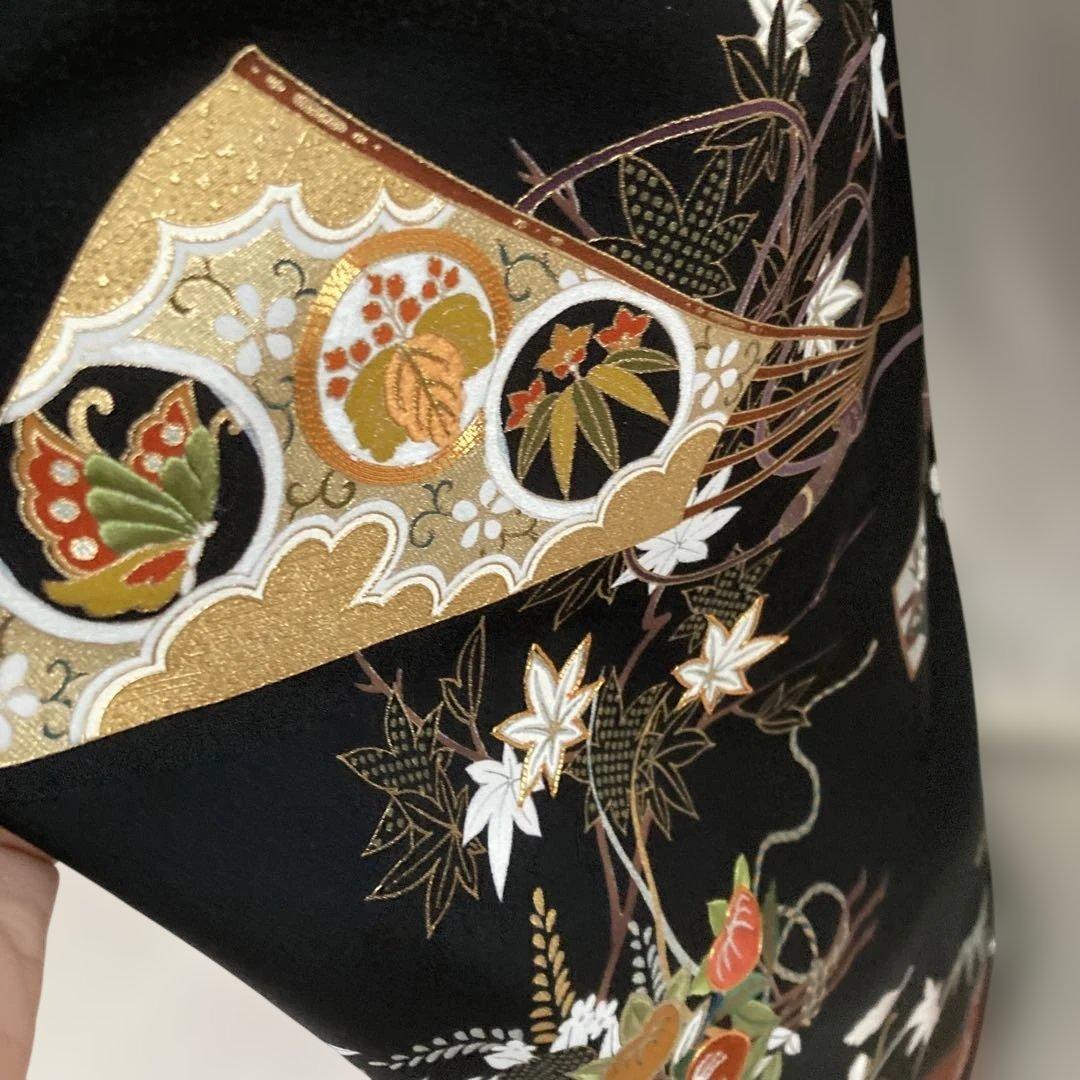 新品　豪華黒留袖フルセットお探しの方に　刺繍　駒刺繍　金銀彩　比翼仕立て