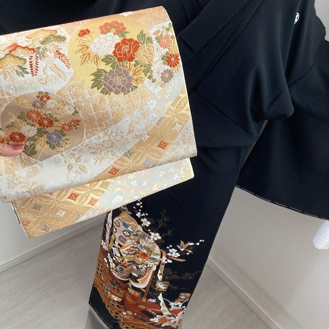 新品　豪華黒留袖フルセットお探しの方に　刺繍　駒刺繍　金銀彩　比翼仕立て