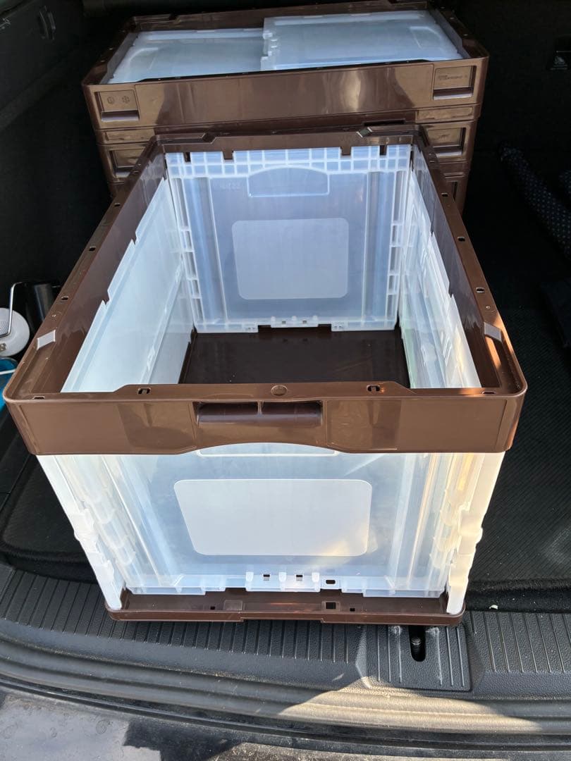 アスクル 現場のチカラ 長編扉付き折りたたみコンテナ 6個