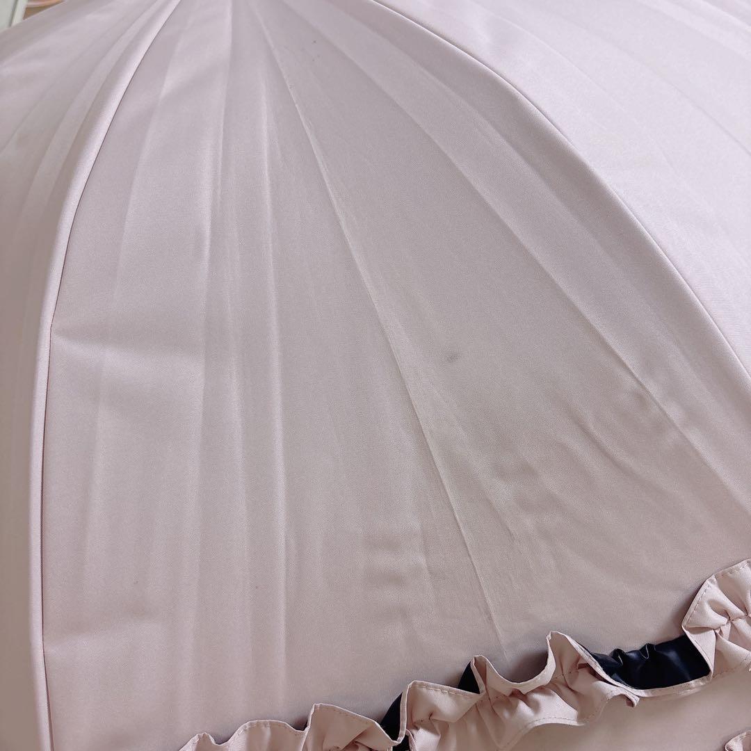 【美品】芦屋ロサブラン 日傘 ダブルフリル ピンク ミドルサイズ55㎝