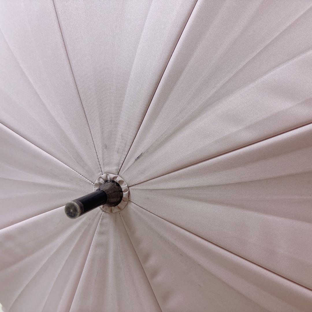 【美品】芦屋ロサブラン 日傘 ダブルフリル ピンク ミドルサイズ55㎝