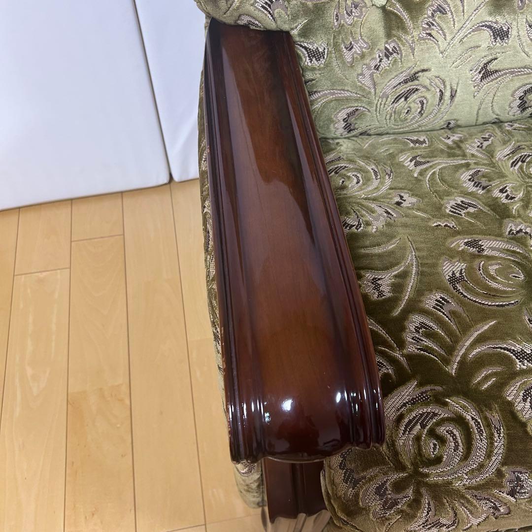 オールドカリモク　金華山　1人ソファ　グリーン　カリモク　karimoku