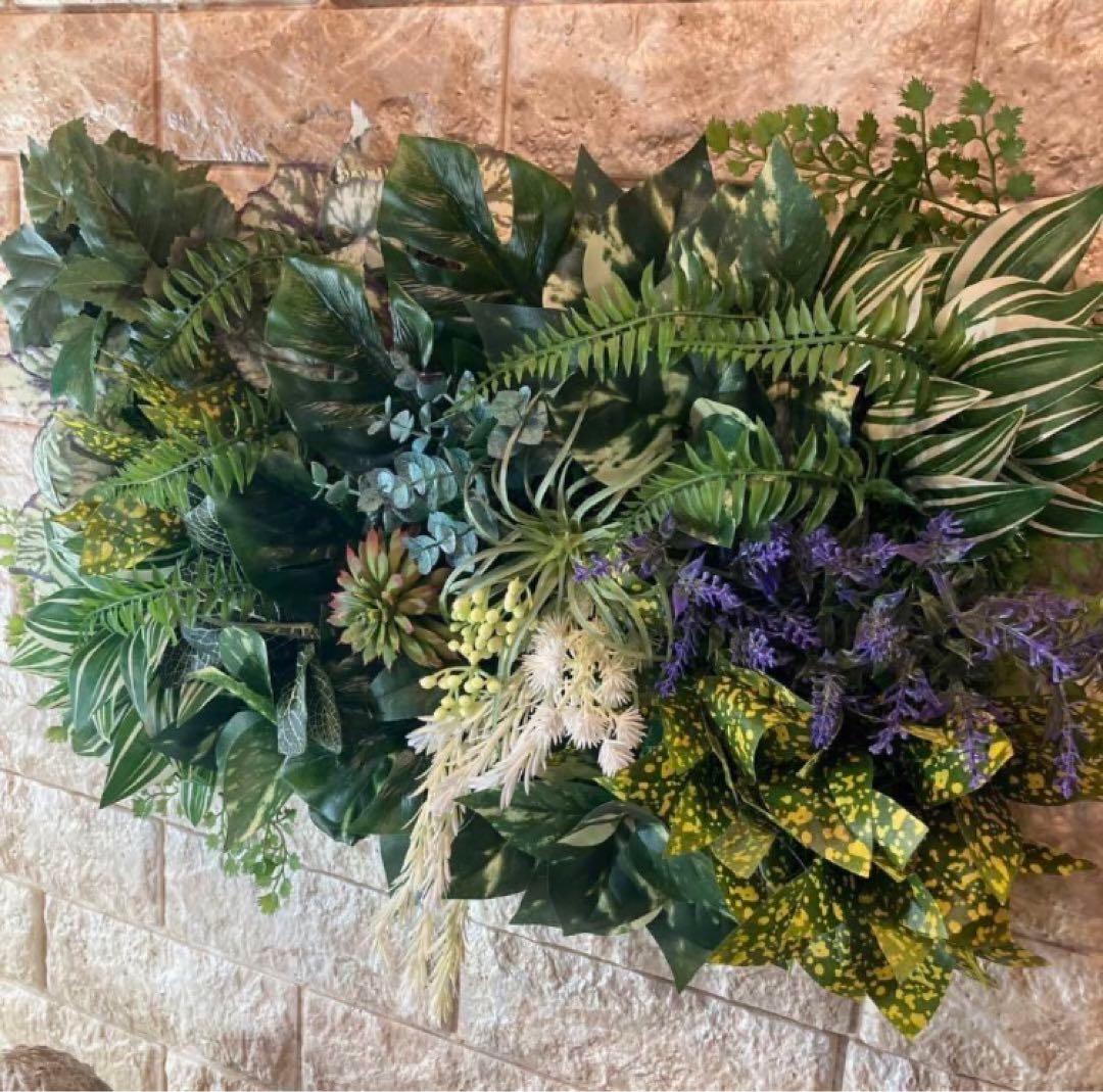 光触媒　人工観葉植物　ウォールグリーン　フェイクグリーン　壁掛け　402060@