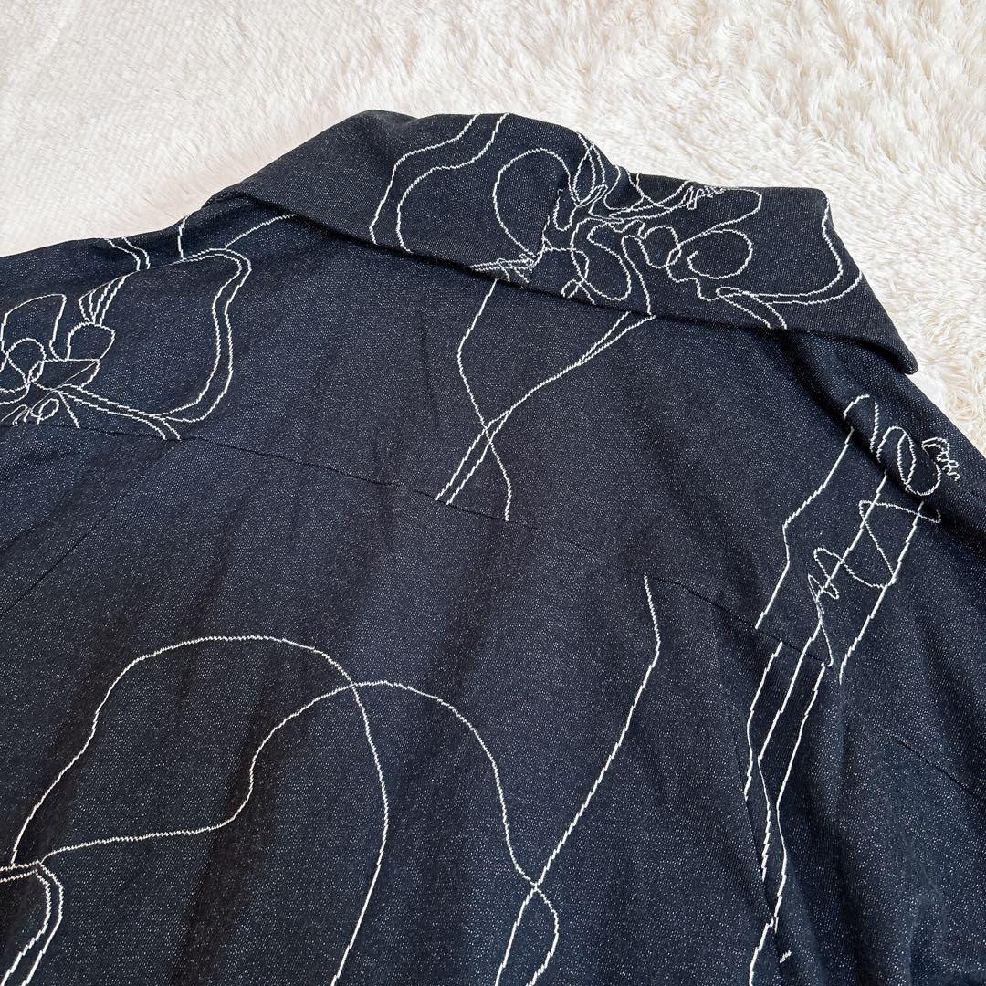 2024年モデル☆慈雨 糸あそび チュニック ワンピース 花 刺繍