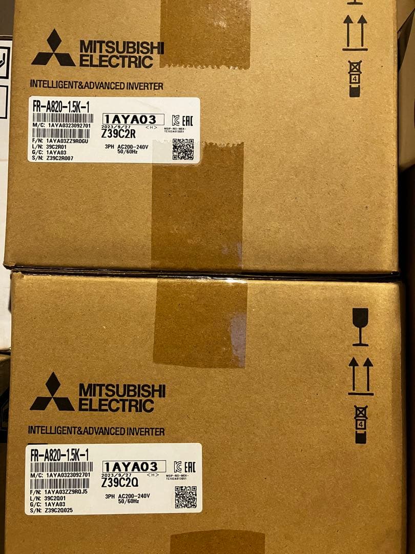 三菱電機 インバータ FR-A820-1.5K 2台　新品未使用