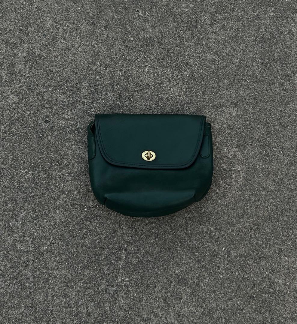 ち*@様 old coach ショルダーバッグ グリーン