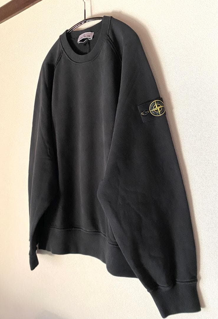 25AW【新品】STONE  ワッペン ロゴ スウェット 黒色 XL
