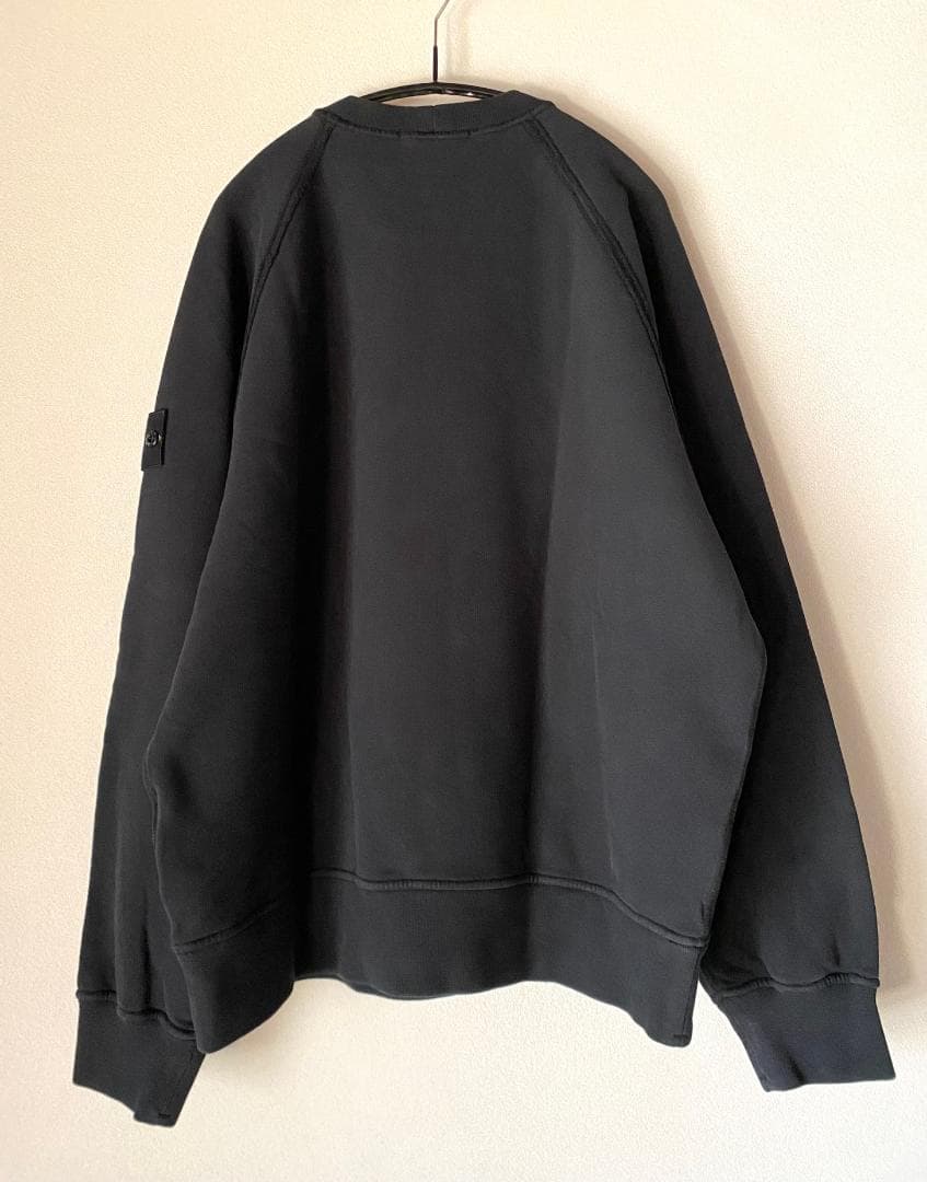 25AW【新品】STONE  ワッペン ロゴ スウェット 黒色 XL