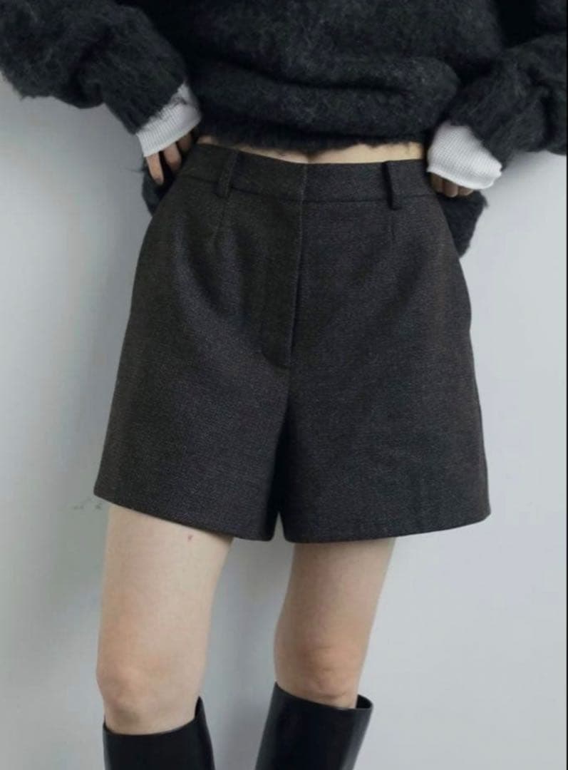 anuke Herringbone Short Pants ブラウン　36