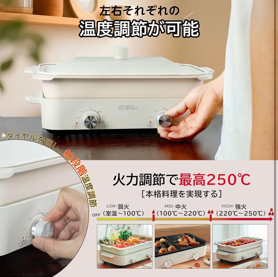 ホットプレート 焼肉プレート グリル鍋 グリルプレート/たこ焼きプレート