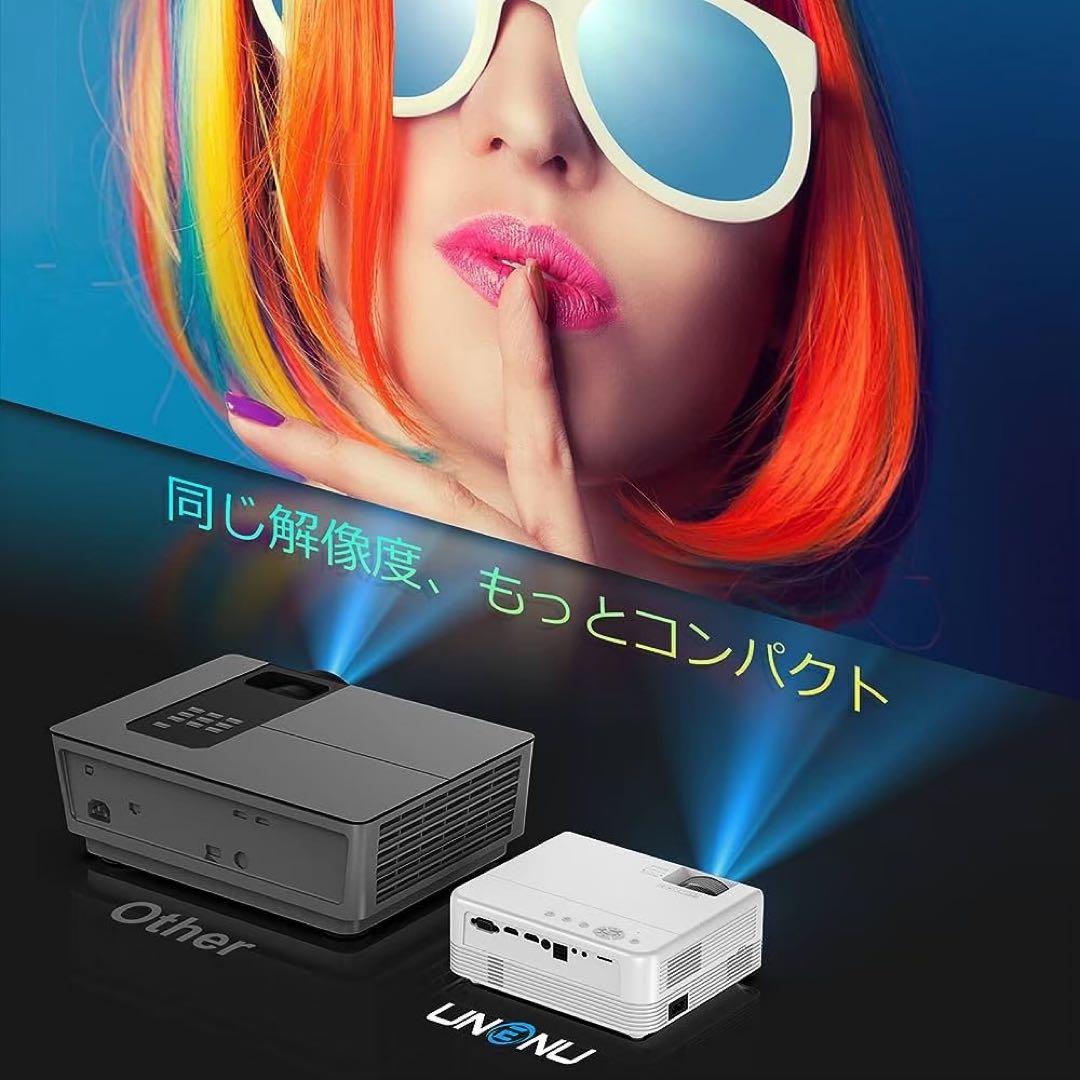 UNENU プロジェクター 小型 9200lm WiFi