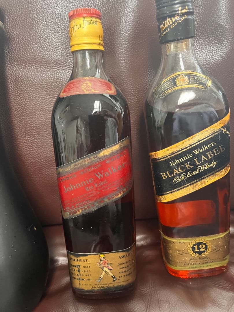 最終価格古酒4本Otard XOコニャックとJohnnie Walkerウイスキ