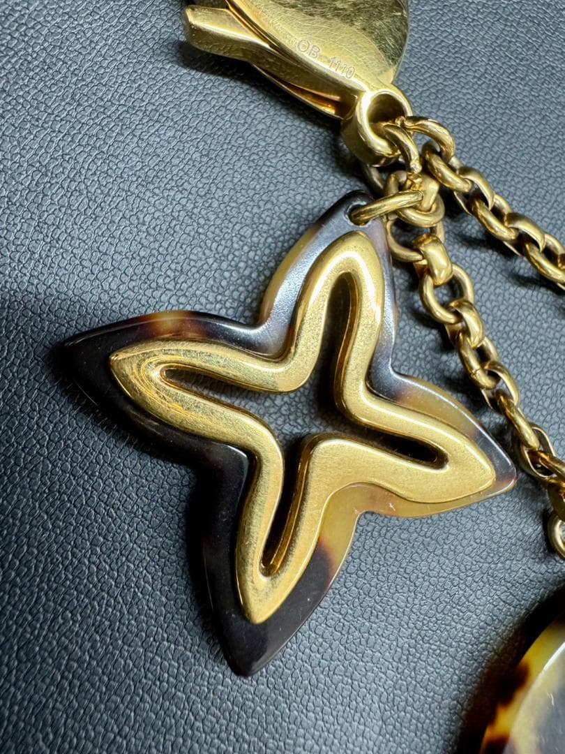 【美品】Louis Vuitton べっ甲 モノグラム フラワーチャーム