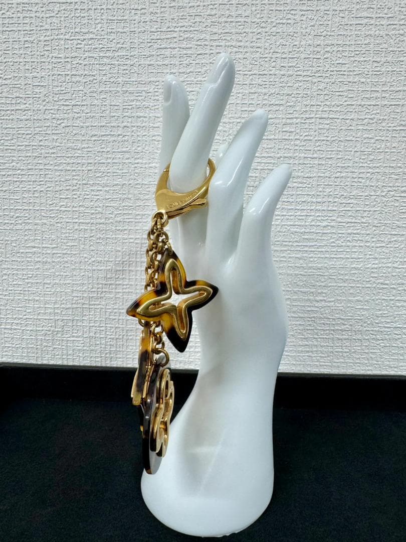 【美品】Louis Vuitton べっ甲 モノグラム フラワーチャーム