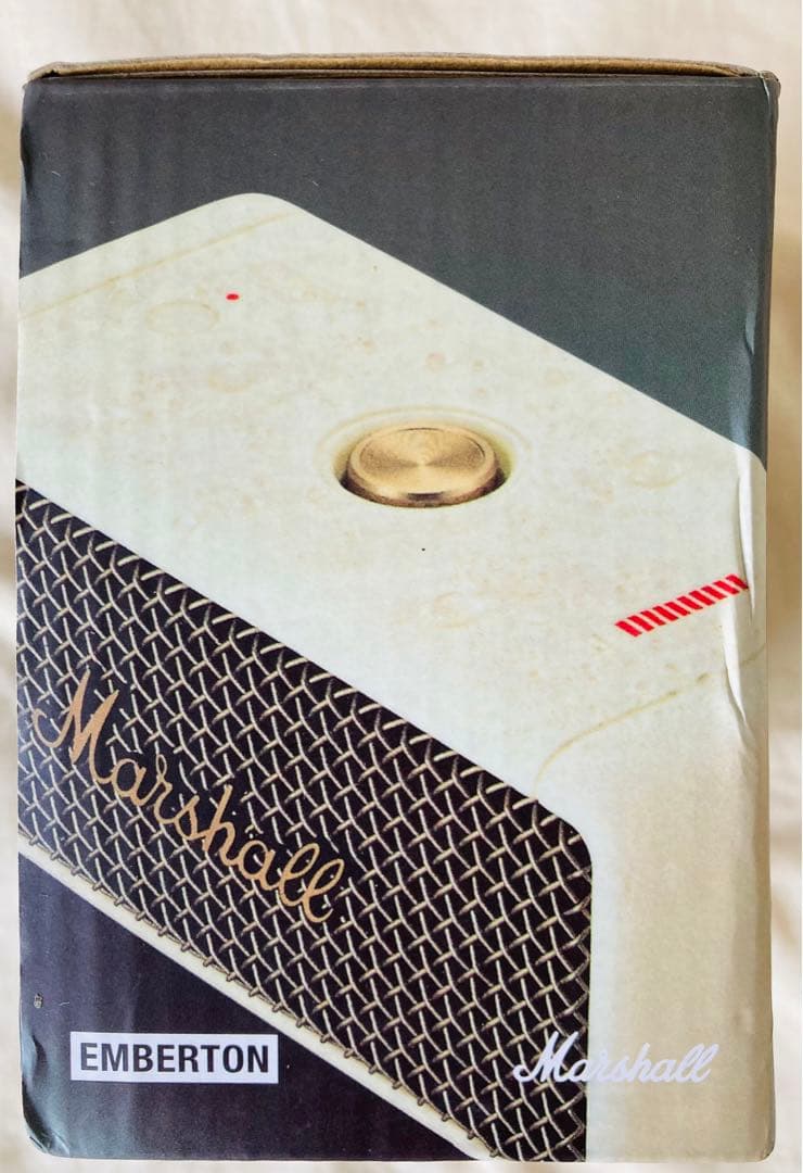 うしろ　Marshall EMBERTON ポータブルスピーカー　クリーム