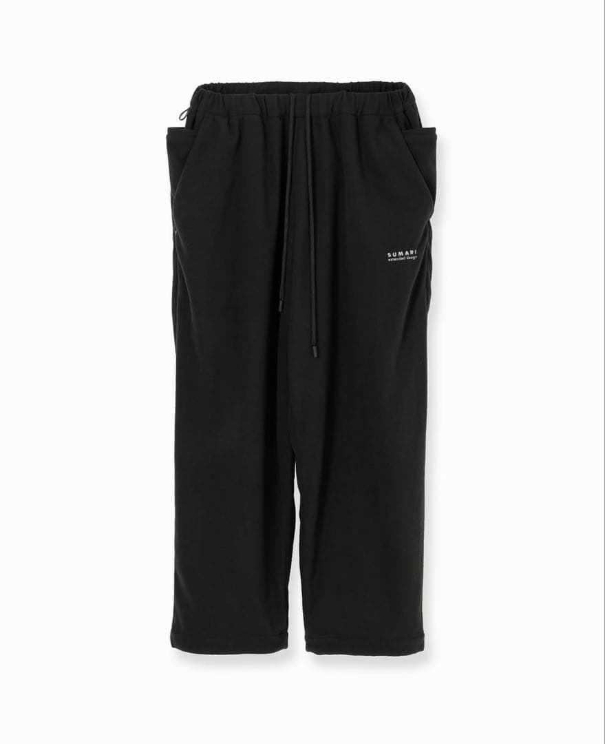 SUMARI ブラック フリースベスト&パンツ セットアップ